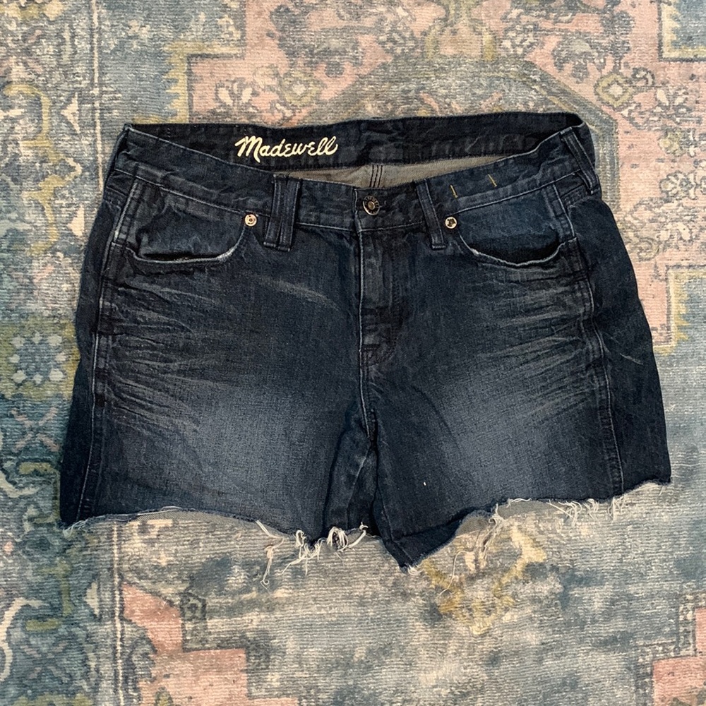 Madewell Dark Denim Jean Shorts mid rise size 28